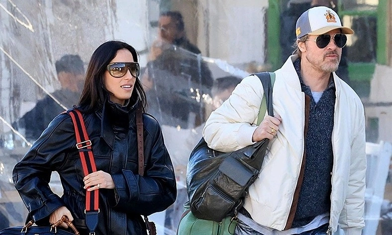 Brad Pitt dẫn bạn gái đến địa điểm quay phim